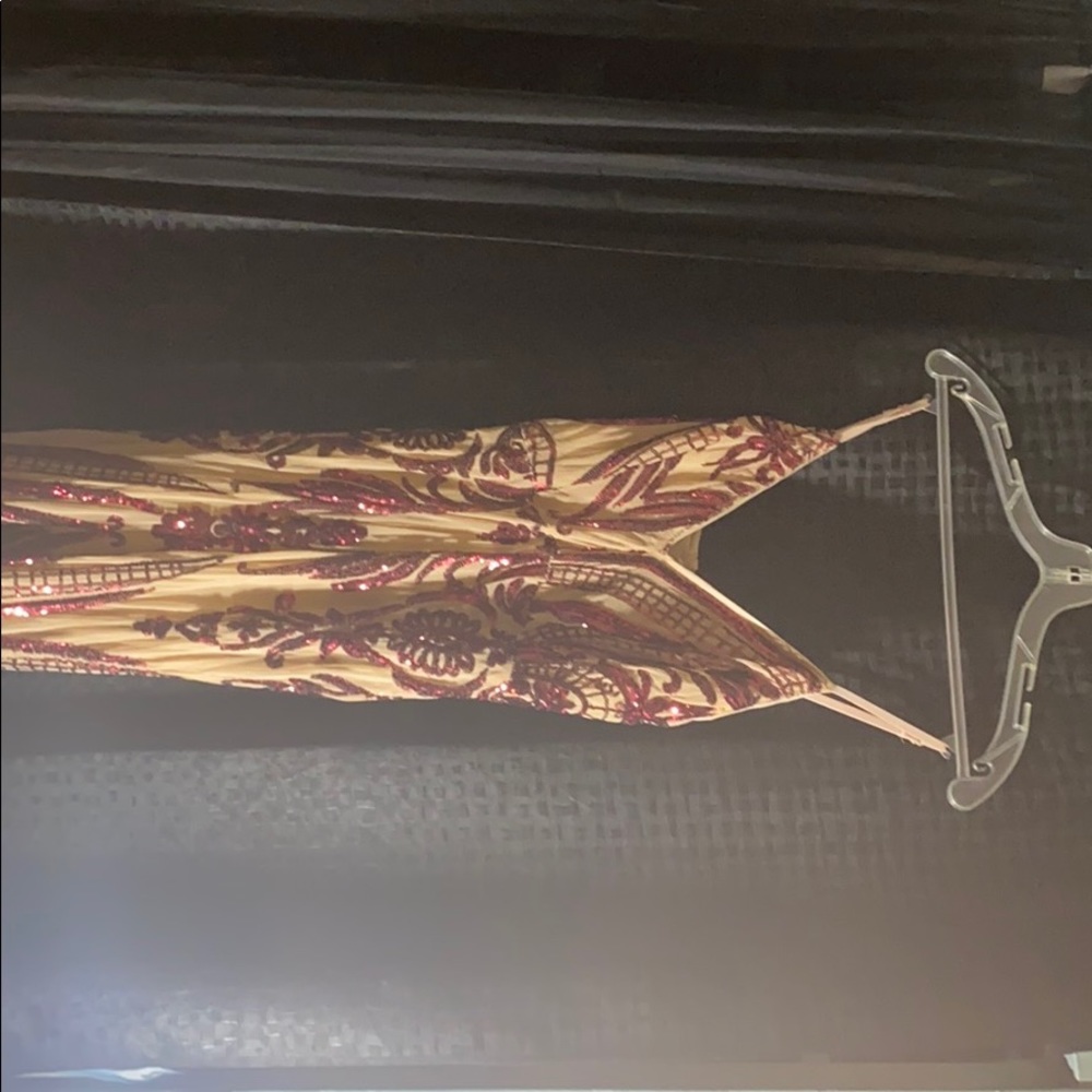 Partially sequin dress